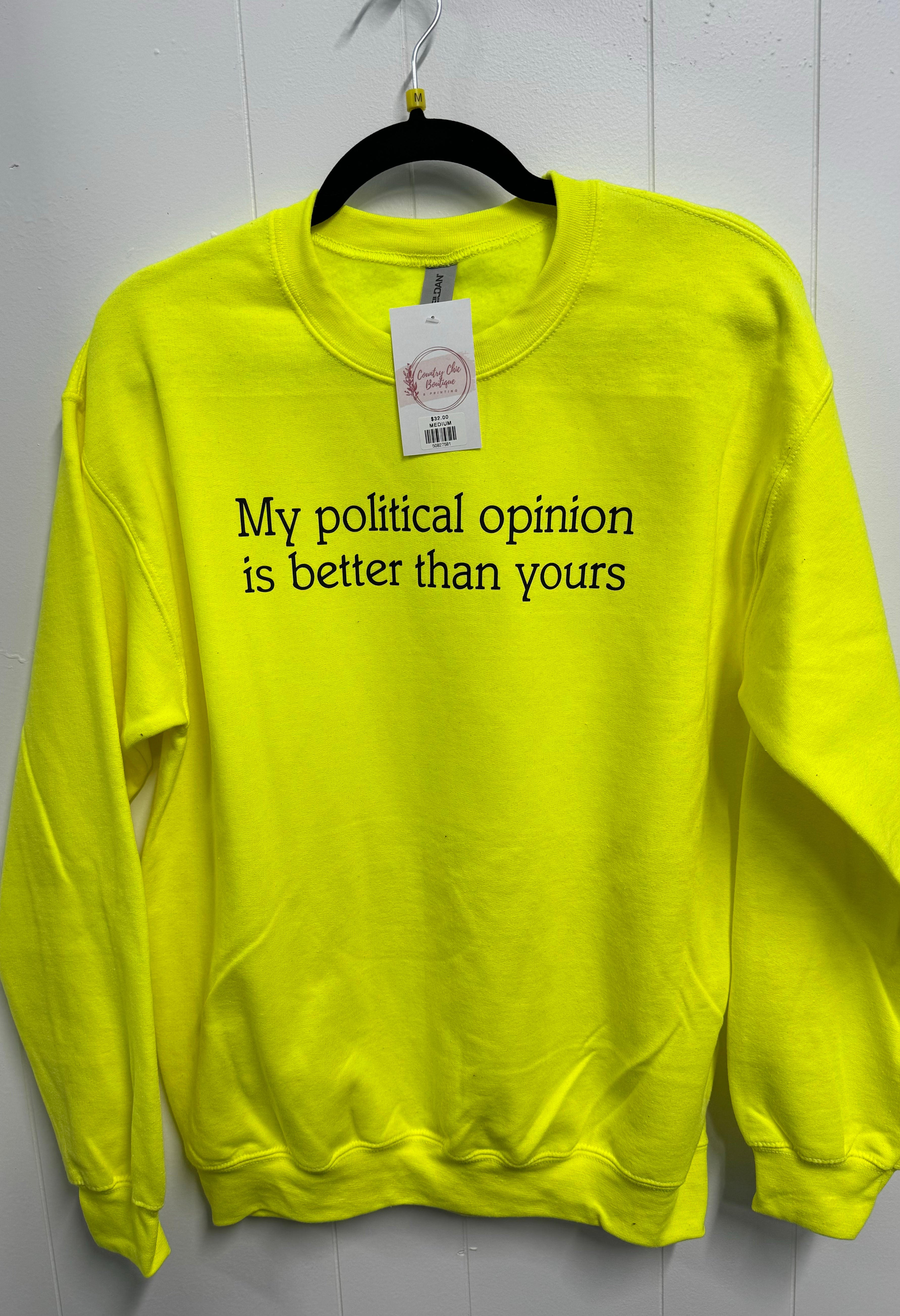 Political Opinion Crew Sweatshirt